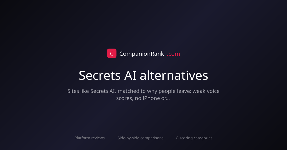 Best Secrets AI Alternatives (2026): Free, App & NSFW Picks